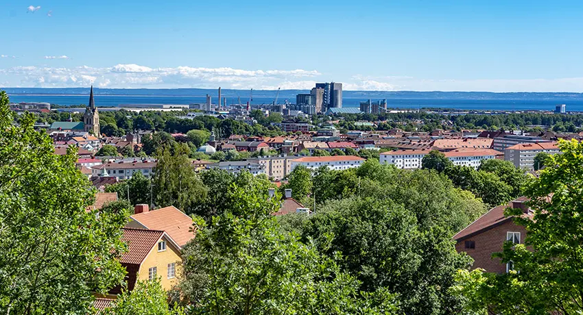  View of Halmstad from Galgberget